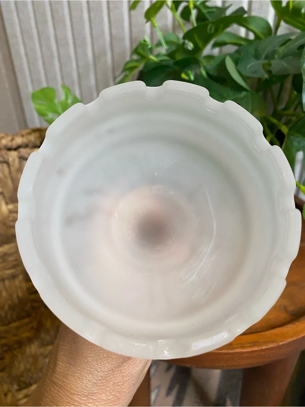 Partylite Frosted Glass Satin Pedestal Fairy Lamp Base Only Clairmont Cottage